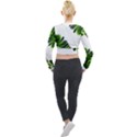 Banana leaves Long Sleeve Cropped Velvet Jacket View2