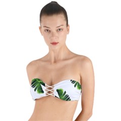 Banana Leaves Twist Bandeau Bikini Top by goljakoff