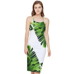 Banana Leaves Bodycon Cross Back Summer Dress by goljakoff