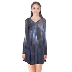 Mystic Moon Collection Long Sleeve V-neck Flare Dress