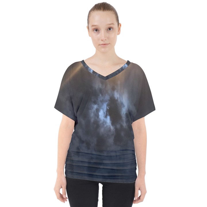 Mystic Moon Collection V-Neck Dolman Drape Top