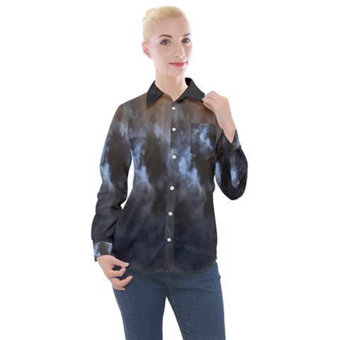 Mystic Moon Collection Women s Long Sleeve Pocket Shirt by HoneySuckleDesign