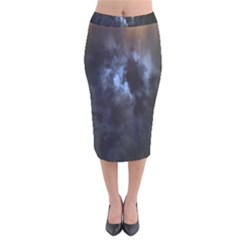 Mystic Moon Collection Velvet Midi Pencil Skirt