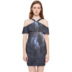 Mystic Moon Collection Shoulder Frill Bodycon Summer Dress