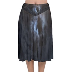 Mystic Moon Collection Velvet Flared Midi Skirt