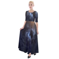 Mystic Moon Collection Half Sleeves Maxi Dress by HoneySuckleDesign