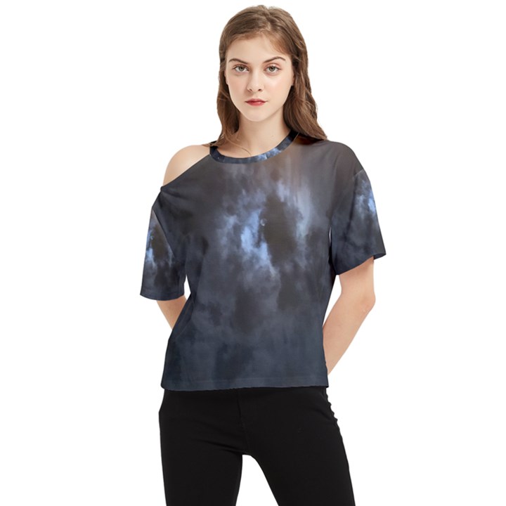 Mystic Moon Collection One Shoulder Cut Out Tee