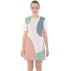 Abstract Shapes  Sixties Short Sleeve Mini Dress by Sobalvarro