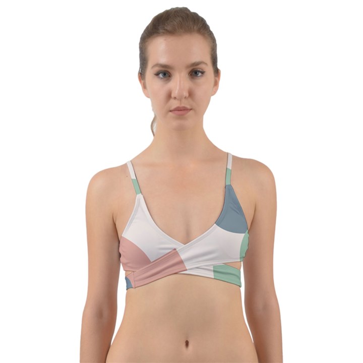 Abstract shapes  Wrap Around Bikini Top