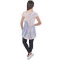 Marble stains  Cap Sleeve High Low Top View2