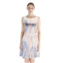 Marble stains  Sleeveless Waist Tie Chiffon Dress View1