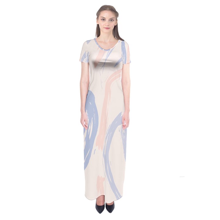 Marble stains  Short Sleeve Maxi Dress