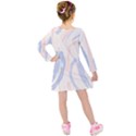 Marble stains  Kids  Long Sleeve Velvet Dress View2