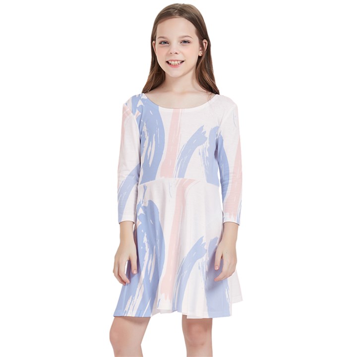 Marble stains  Kids  Quarter Sleeve Skater Dress