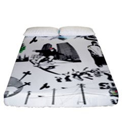 Skater-underground Fitted Sheet (king Size) by PollyParadise