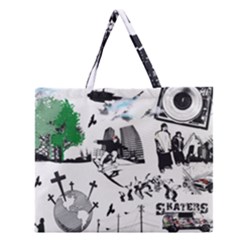 Skater-underground Zipper Large Tote Bag by PollyParadise