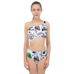 Skater-underground Spliced Up Two Piece Swimsuit