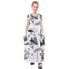 Skater-underground Kids  Short Sleeve Maxi Dress