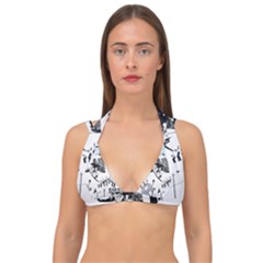 Skater-underground Double Strap Halter Bikini Top