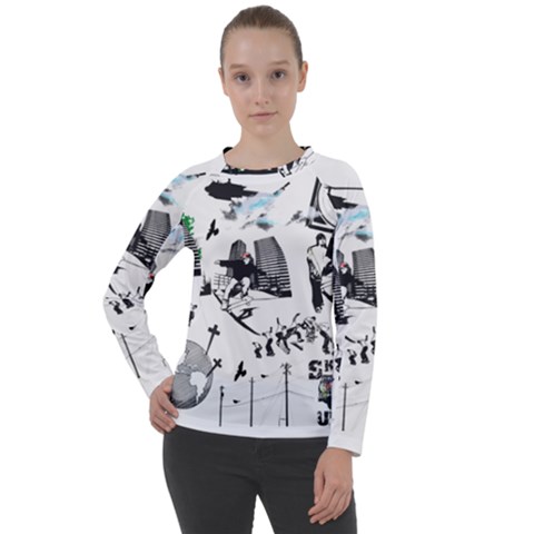 Skater-underground Women s Long Sleeve Raglan Tee by PollyParadise