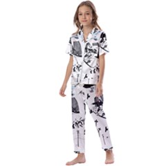 Skater-underground Kids  Satin Short Sleeve Pajamas Set