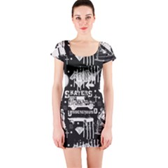 Skater-underground2 Short Sleeve Bodycon Dress by PollyParadise