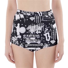 Skater-underground2 High-waisted Bikini Bottoms