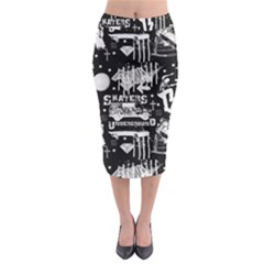 Skater-underground2 Midi Pencil Skirt