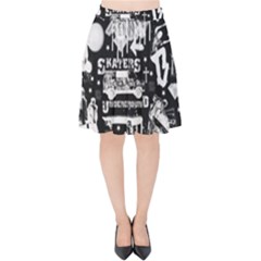 Skater-underground2 Velvet High Waist Skirt by PollyParadise