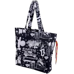 Skater-underground2 Drawstring Tote Bag by PollyParadise