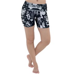 Skater-underground2 Lightweight Velour Yoga Shorts by PollyParadise