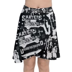 Skater-underground2 Chiffon Wrap Front Skirt by PollyParadise