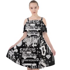 Skater-underground2 Cut Out Shoulders Chiffon Dress by PollyParadise