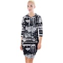 Skater-underground2 Quarter Sleeve Hood Bodycon Dress View1