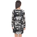 Skater-underground2 Long Sleeve Chiffon Shift Dress  View2