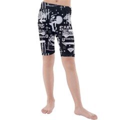 Skater-underground2 Kids  Mid Length Swim Shorts by PollyParadise