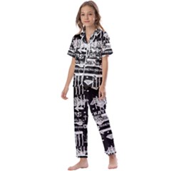 Skater-underground2 Kids  Satin Short Sleeve Pajamas Set