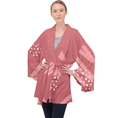 Terracota  Long Sleeve Velvet Kimono  by Sobalvarro