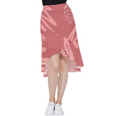 Terracota  Frill Hi Low Chiffon Skirt