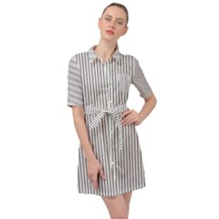 Zappwaits - Fine Belted Shirt Dress by zappwaits