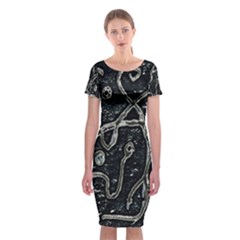 Abstract Surface Artwork Classic Short Sleeve Midi Dress by dflcprintsclothing