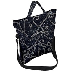 Abstract Surface Artwork Fold Over Handle Tote Bag by dflcprintsclothing