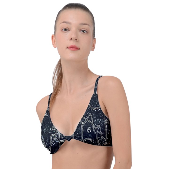 Abstract Surface Artwork Knot Up Bikini Top