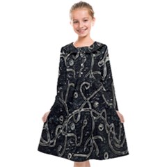 Abstract Surface Artwork Kids  Midi Sailor Dress by dflcprintsclothing