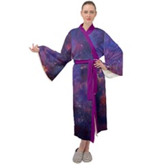 Twilight Galaxy Maxi Velour Kimono by Swoon