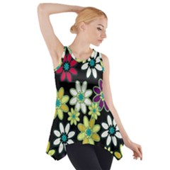 Flowerpower Side Drop Tank Tunic