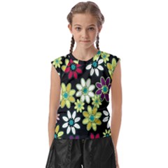 Flowerpower Kids  Raglan Cap Sleeve Tee