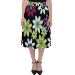 Flowerpower Classic Midi Skirt by PollyParadise