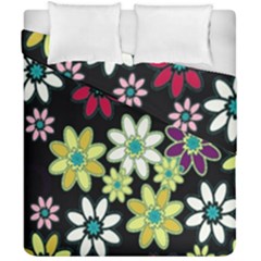 Flowerpower Duvet Cover Double Side (california King Size) by PollyParadise