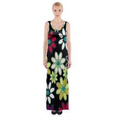 Flowerpower Thigh Split Maxi Dress